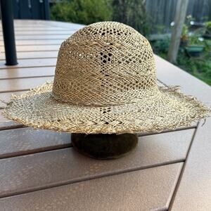 Gap Italian Straw Sun Hat Vintage M/L